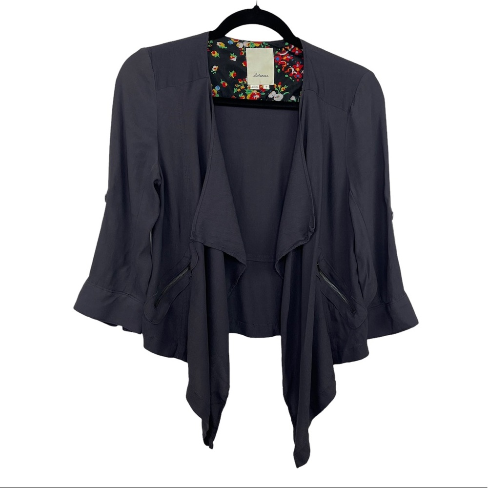 Elevenses Anthropologie Dark Gray Cardigan Women’s Size S. P